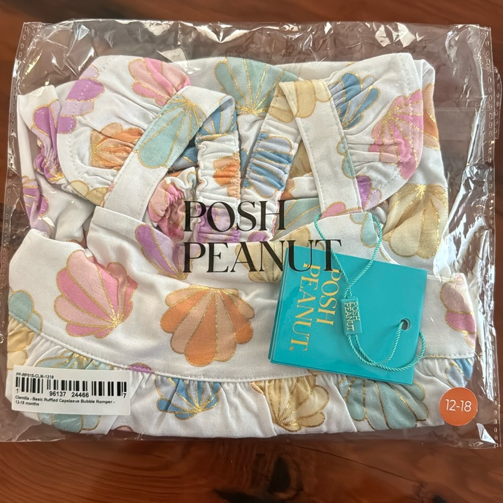 Posh Peanut Clamilla Bubble Romper 12-18mos